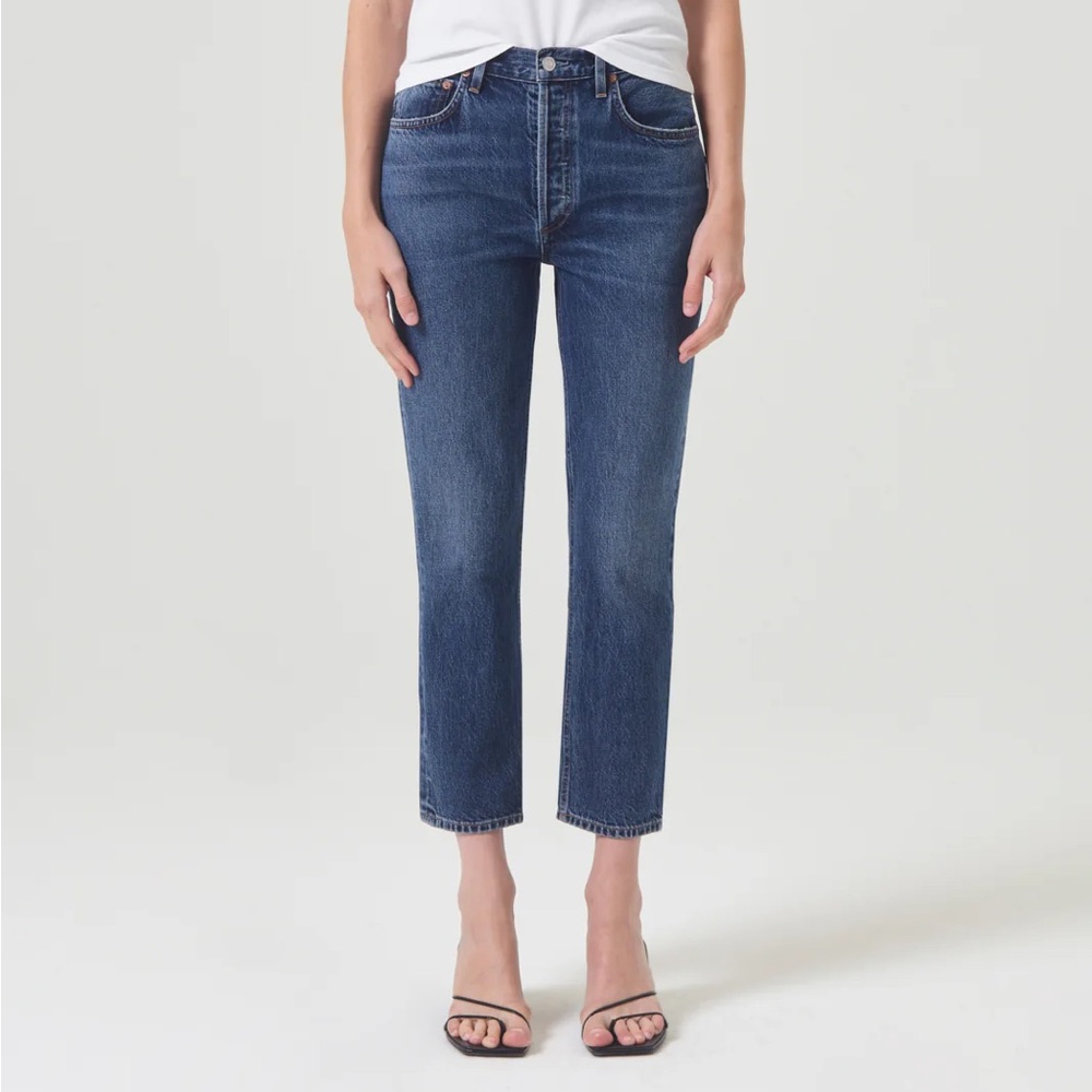 Agolde Riley High Rise Straight Leg Crop Jeans Size 25